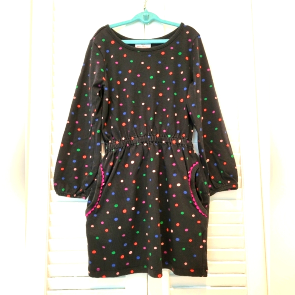 Hanna Andersson Polka Dots Girls Cotton Shirt Long Sleeve Dress Size‎ 5